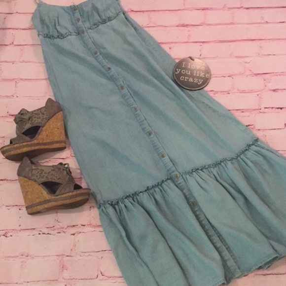 Velvet Heart Dresses & Skirts - Velvet Heart Denim Maxi